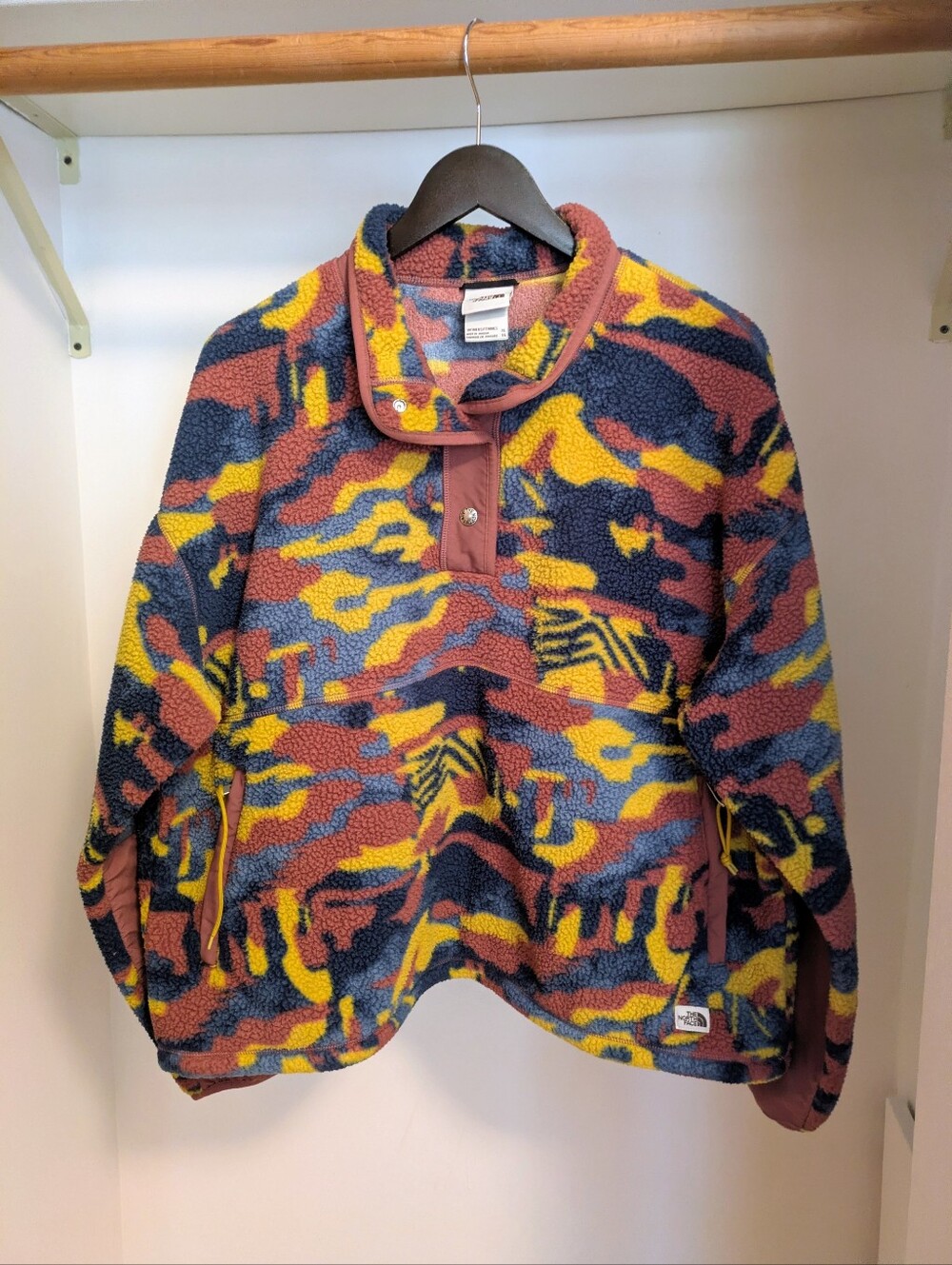 The North Face Craigmont Fleece ¼ Snap Pulllover Multicolor Camo Size XL